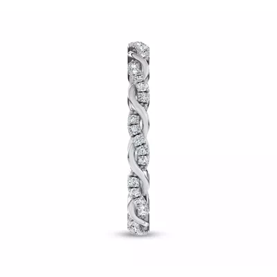 Woven Love Pavé Diamond Eternity Band by Christian Siriano