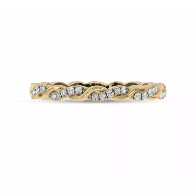 Woven Love Pavé Lab Diamond Eternity Band by Christian Siriano
