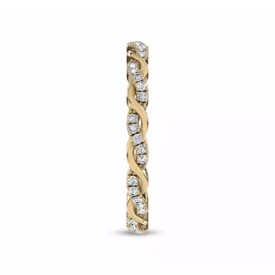 Woven Love Pavé Lab Diamond Eternity Band by Christian Siriano