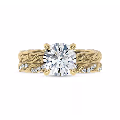 Woven Love Pavé Diamond Eternity Band by Christian Siriano