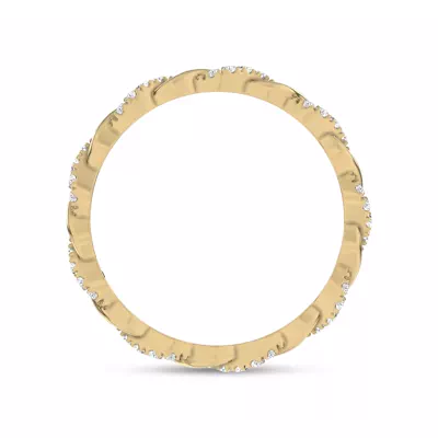 Woven Love Pavé Diamond Eternity Band by Christian Siriano