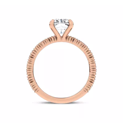 Ruche Solitiare Engagement Ring by Christian Siriano