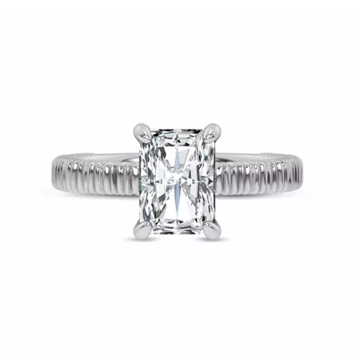 Ruche Solitiare Engagement Ring by Christian Siriano