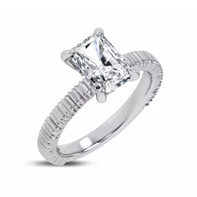 Ruche Solitiare Engagement Ring by Christian Siriano