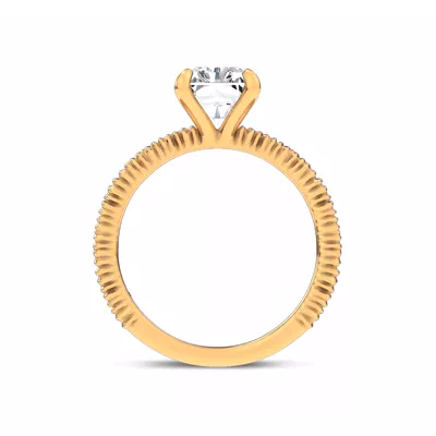 Ruche Solitiare Engagement Ring by Christian Siriano
