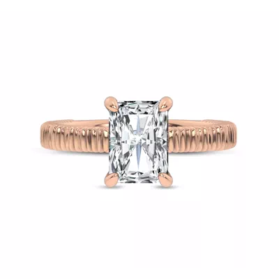 Ruche Solitiare Engagement Ring by Christian Siriano