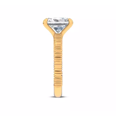 Ruche Solitiare Engagement Ring by Christian Siriano