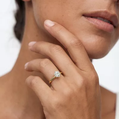 Boda Six-Prong Comfort-Fit Engagement Ring (1.5mm)