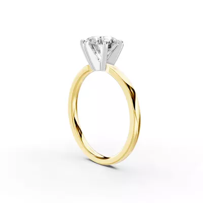 Boda Six-Prong Comfort-Fit Engagement Ring (1.5mm)