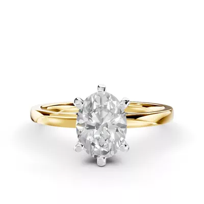 Boda Six-Prong Comfort-Fit Engagement Ring (1.5mm)