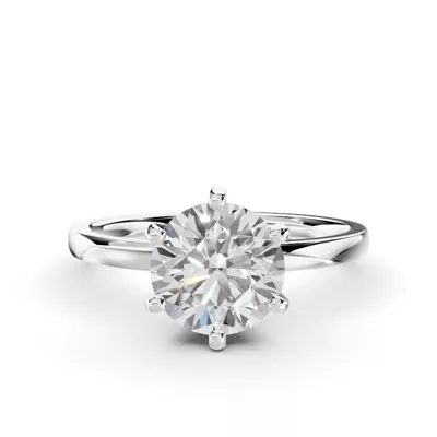 Boda Six-Prong Comfort-Fit Engagement Ring (1.5mm)