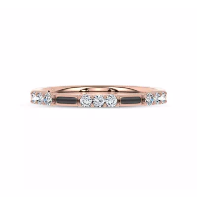 Fiora Black Ceramic Lab Diamond Band by Christian Siriano