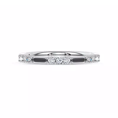 Fiora Black Ceramic Lab Diamond Band by Christian Siriano