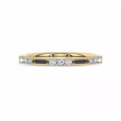 Fiora Black Ceramic Lab Diamond Band by Christian Siriano