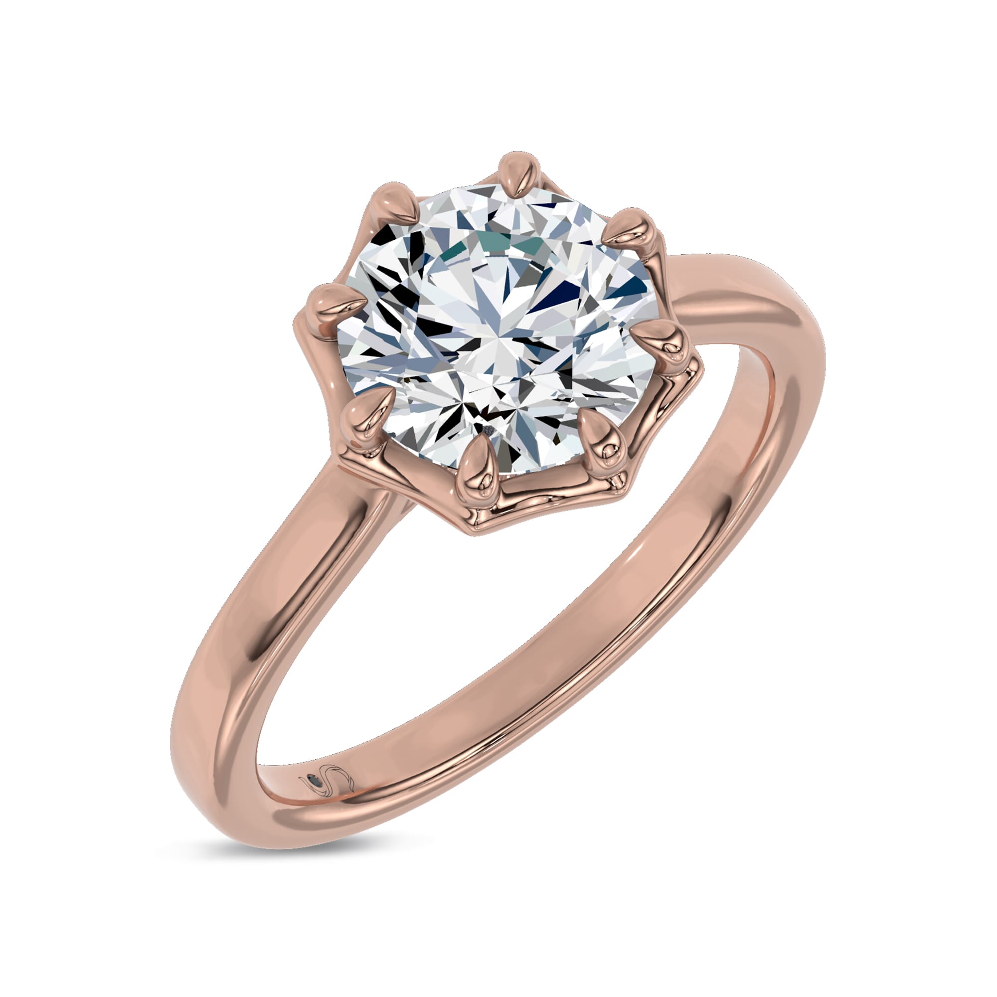 Octave Scalloped Lab Engagement Ring by Christian Siriano