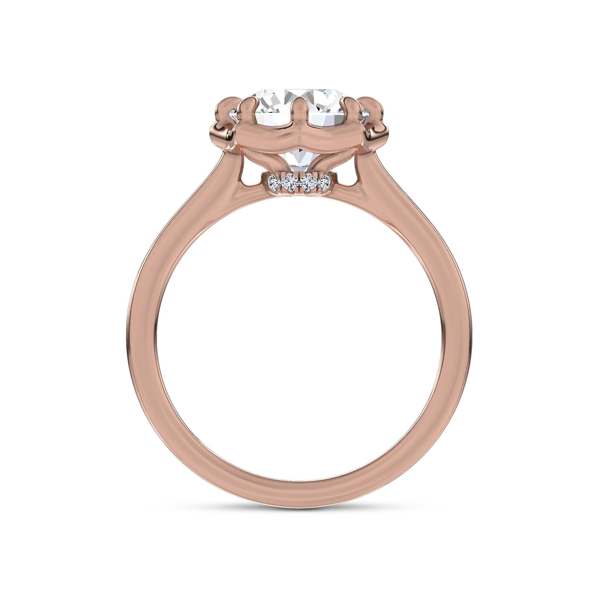 Octave Scalloped Lab Engagement Ring by Christian Siriano