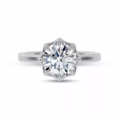 Octave Scalloped Lab Engagement Ring by Christian Siriano