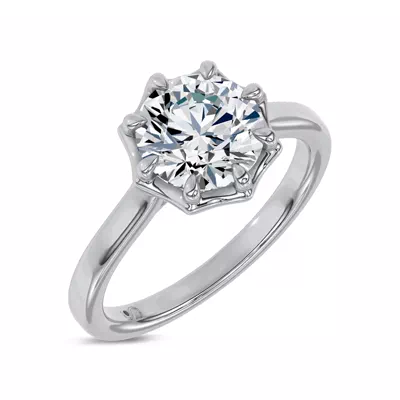 Octave Scalloped Lab Engagement Ring by Christian Siriano