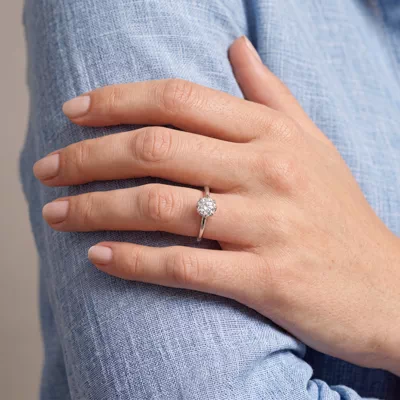 Octave Scalloped Lab Engagement Ring by Christian Siriano