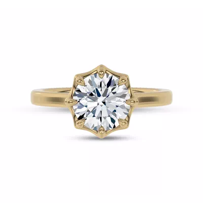 Octave Scalloped Lab Engagement Ring by Christian Siriano