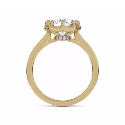 Octave Scalloped Lab Engagement Ring by Christian Siriano