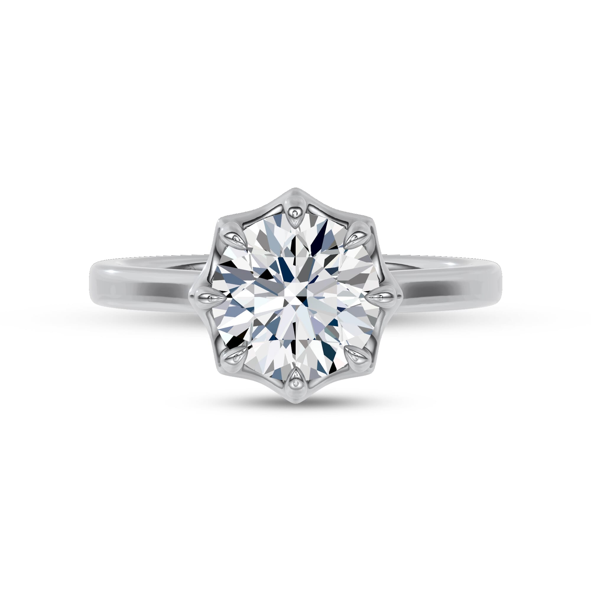 Octave Scalloped Lab Engagement Ring by Christian Siriano