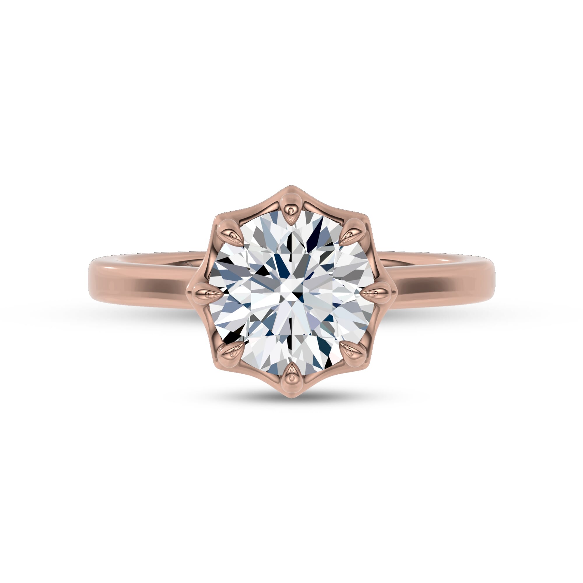 Octave Scalloped Engagement Ring by Christian Siriano