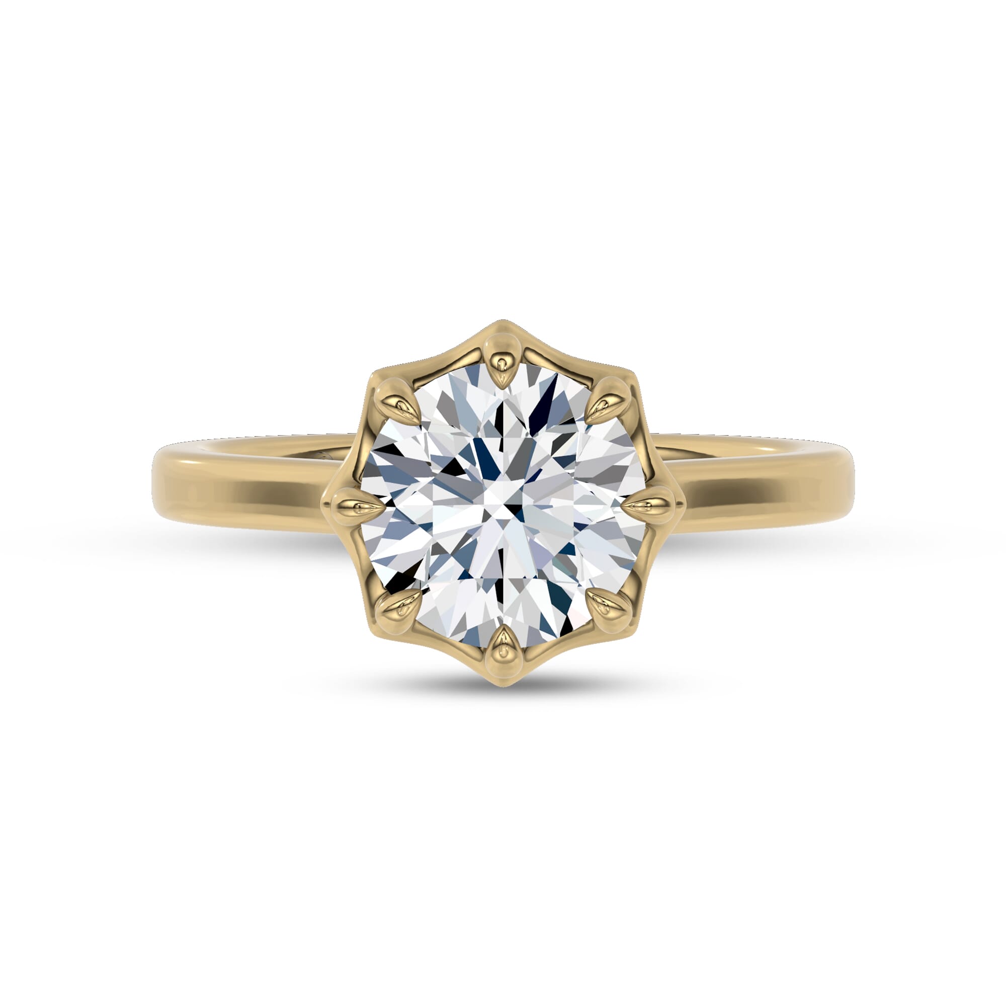 Octave Scalloped Lab Engagement Ring by Christian Siriano