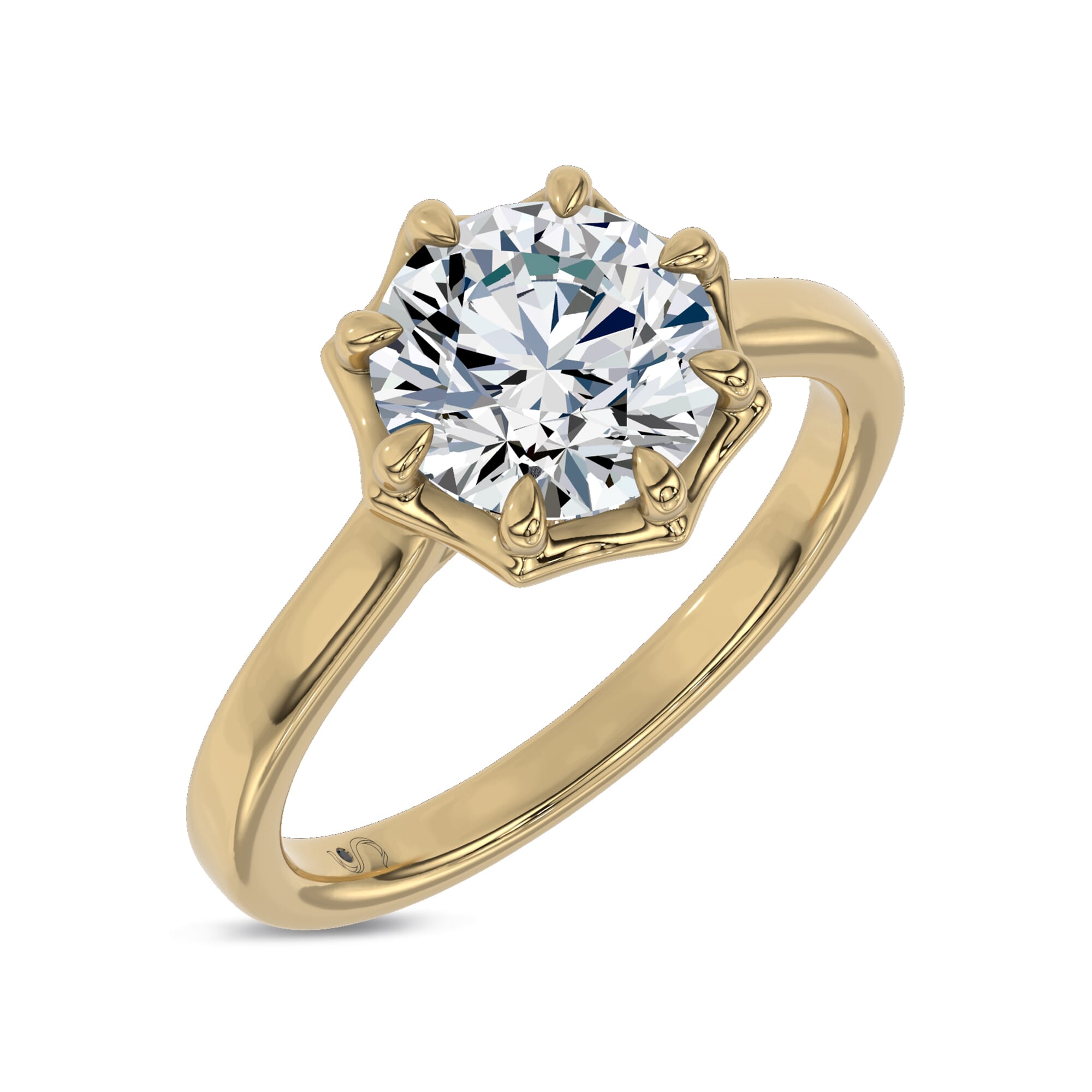 Octave Scalloped Lab Engagement Ring by Christian Siriano