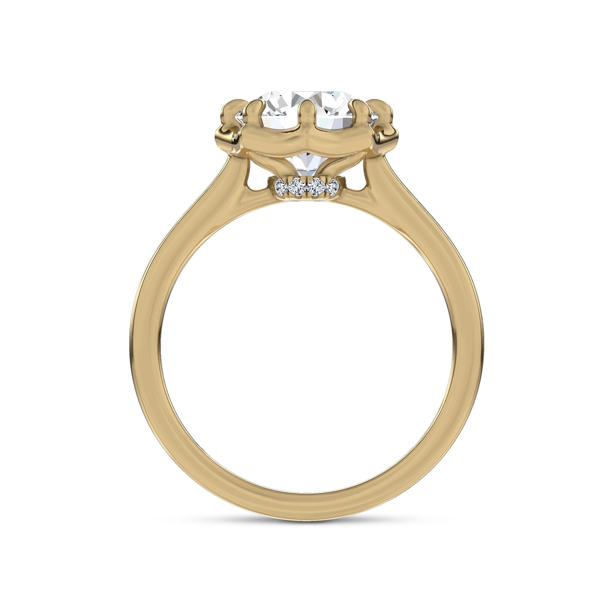 Octave Scalloped Lab Engagement Ring by Christian Siriano