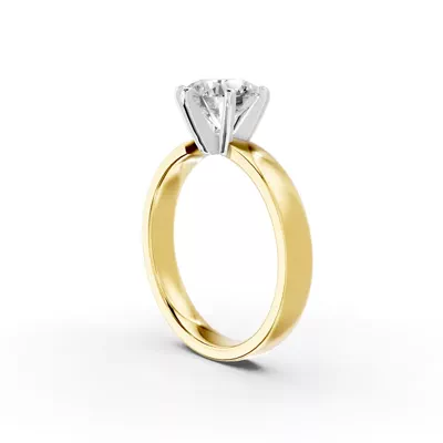 Boda Six-Prong Comfort-Fit Engagement Ring (3mm)