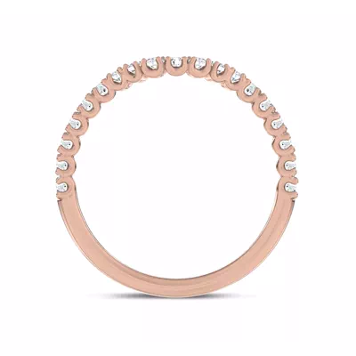 Sculpted C‑Prong Contoured Pavé Lab Band by Christian Siriano