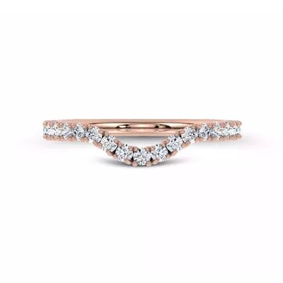 Sculpted C‑Prong Contoured Pavé Band by Christian Siriano