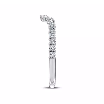 Sculpted C‑Prong Contoured Pavé Lab Band by Christian Siriano