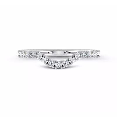 Sculpted C‑Prong Contoured Pavé Band by Christian Siriano