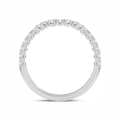 Sculpted C‑Prong Contoured Pavé Band by Christian Siriano