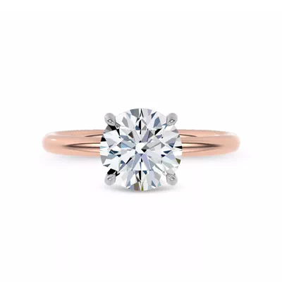 Sculpted C-Prong Solitaire Engagement Ring by Christian Siriano