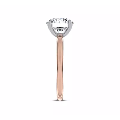 Sculpted C-Prong Solitaire Engagement Ring by Christian Siriano