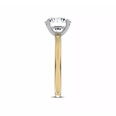 Sculpted C-Prong Solitaire Engagement Ring by Christian Siriano
