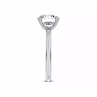 Sculpted C-Prong Solitaire Engagement Ring by Christian Siriano