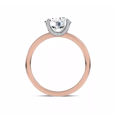 Sculpted C-Prong Solitaire Engagement Ring by Christian Siriano