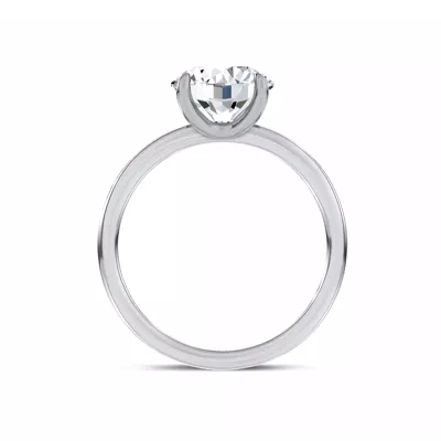 Sculpted C-Prong Solitaire Engagement Ring by Christian Siriano