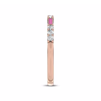 Fiora Pink Ceramic Lab Diamond Band by Christian Siriano