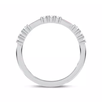 Fiora Pink Ceramic Lab Diamond Band by Christian Siriano