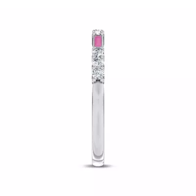 Fiora Pink Ceramic Lab Diamond Band by Christian Siriano