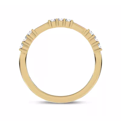 Fiora Pink Ceramic Lab Diamond Band by Christian Siriano
