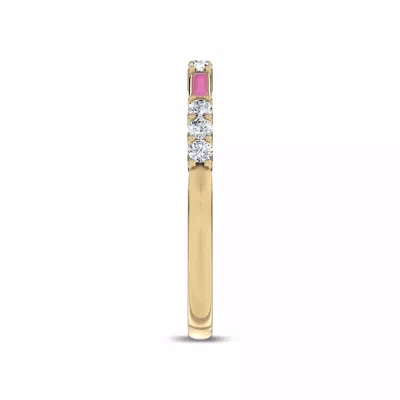 Fiora Pink Ceramic Diamond Band by Christian Siriano