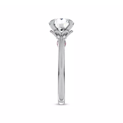 Fiora Pink Ceramic Lab Engagement Ring by Christian Siriano