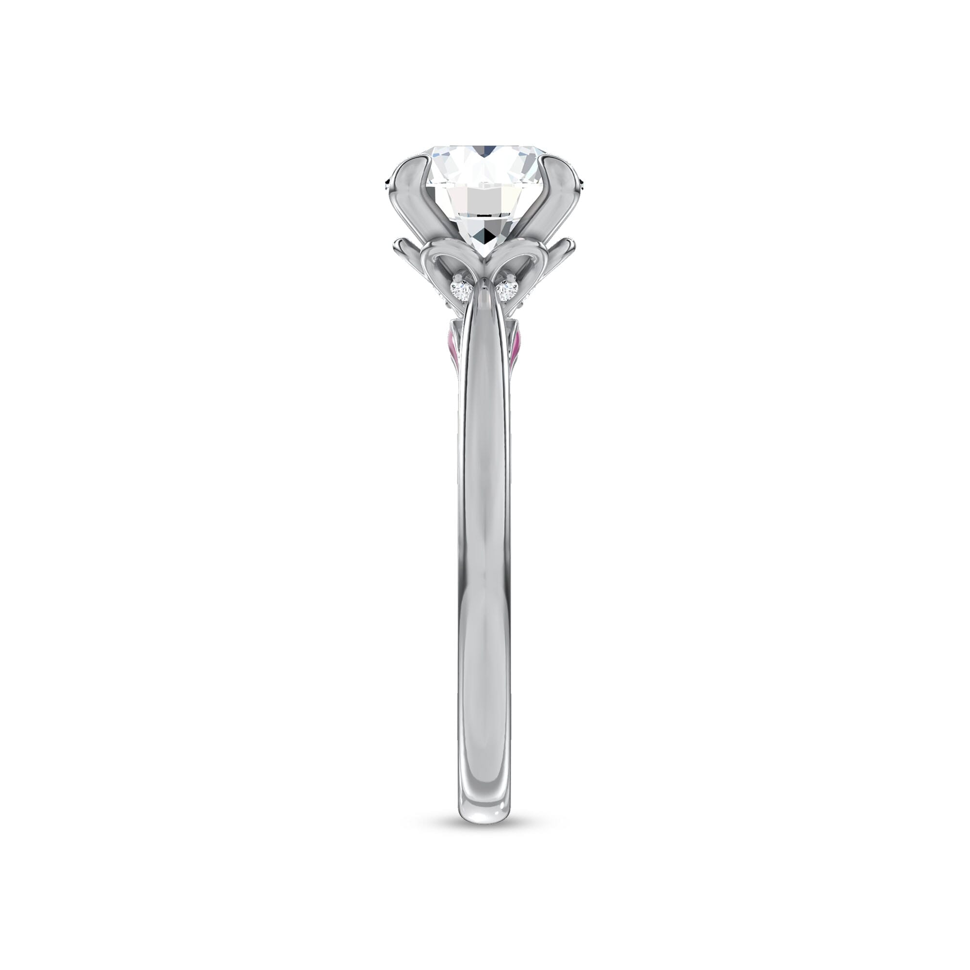 Fiora Pink Ceramic Lab Engagement Ring by Christian Siriano