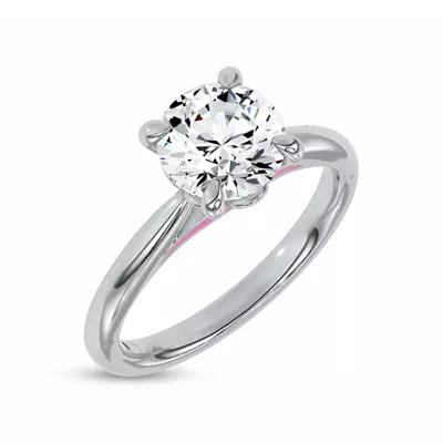Fiora Pink Ceramic Lab Engagement Ring by Christian Siriano